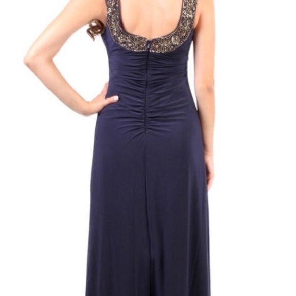 Xscape Navy Blue Prom Dress - Picture 2 of 6